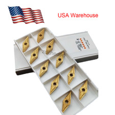 10pcs VNMG160404-MA BP010 Gold Coated Carbide Inserts for Lathe Machining