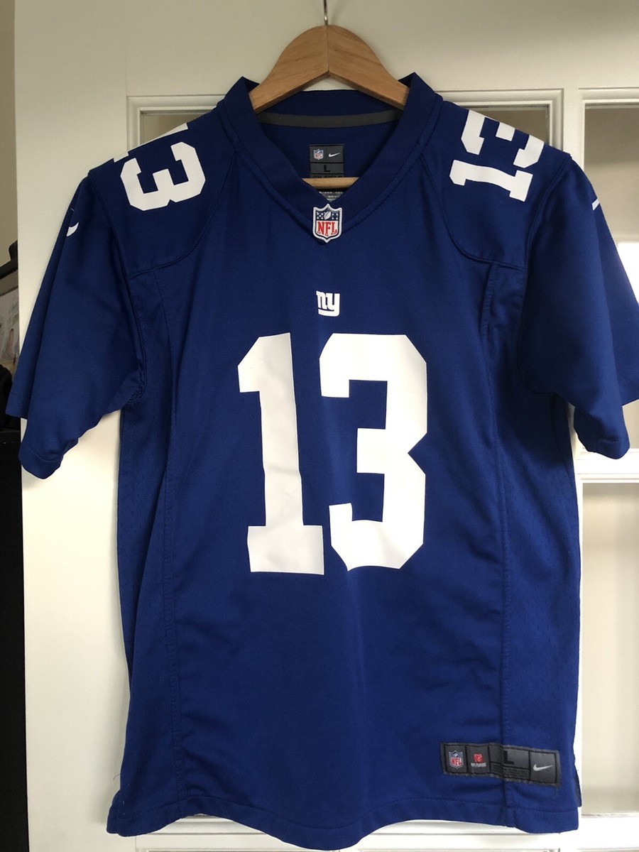 NFL NY Giants #13 Odell Beckham Jr Blue Jersey Youth Size L 14-16