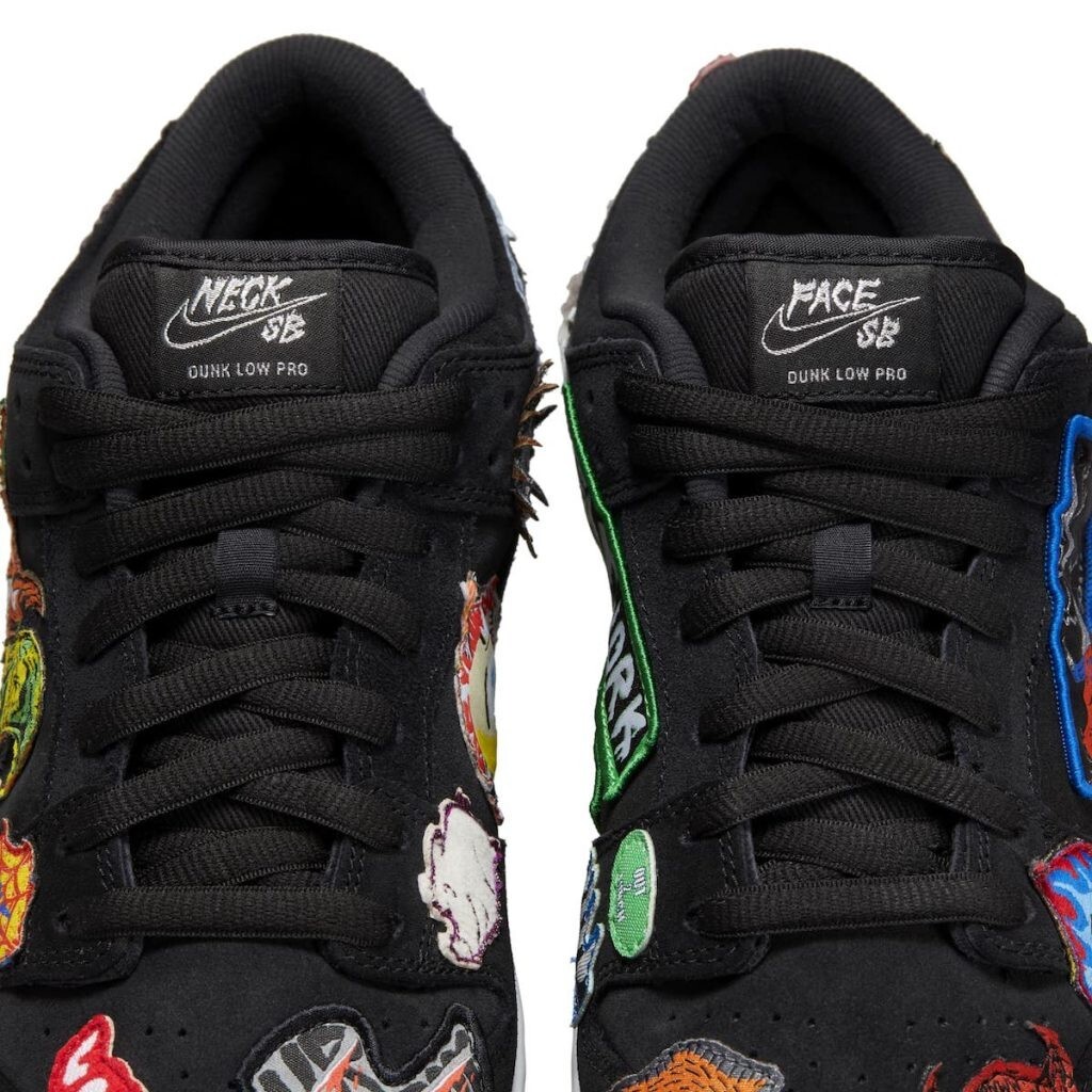 Nike Dunk SB Low Pro QS Neckface Black/White-Multi Color Nike Dunk SB Low Pro QS Neckface Black/White-Multi Color
