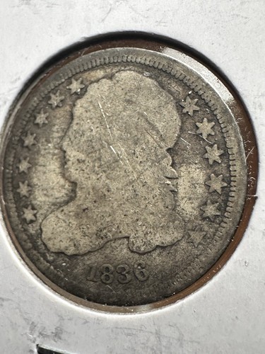 1836 capped bust dime- Good Condition - Picture 2 of 7