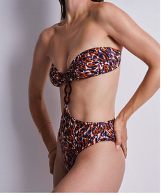 NWT Aubade Swimsuit Fierce Spirit Wildcat Trikini  SZ Sm $259 retail
