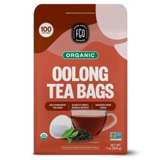 FGO Organic Oolong Tea, Eco-Conscious Tea Bags, 100 Count, Packaging May Vary P