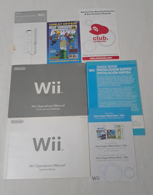 NEW Nintendo Wii Manual Operations Set up Channel and Settings Booklets 2009