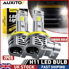 AUXITO H11 H8 H9 LED Headlight Kit High Low Beam Bulbs Super Bright 6500K White