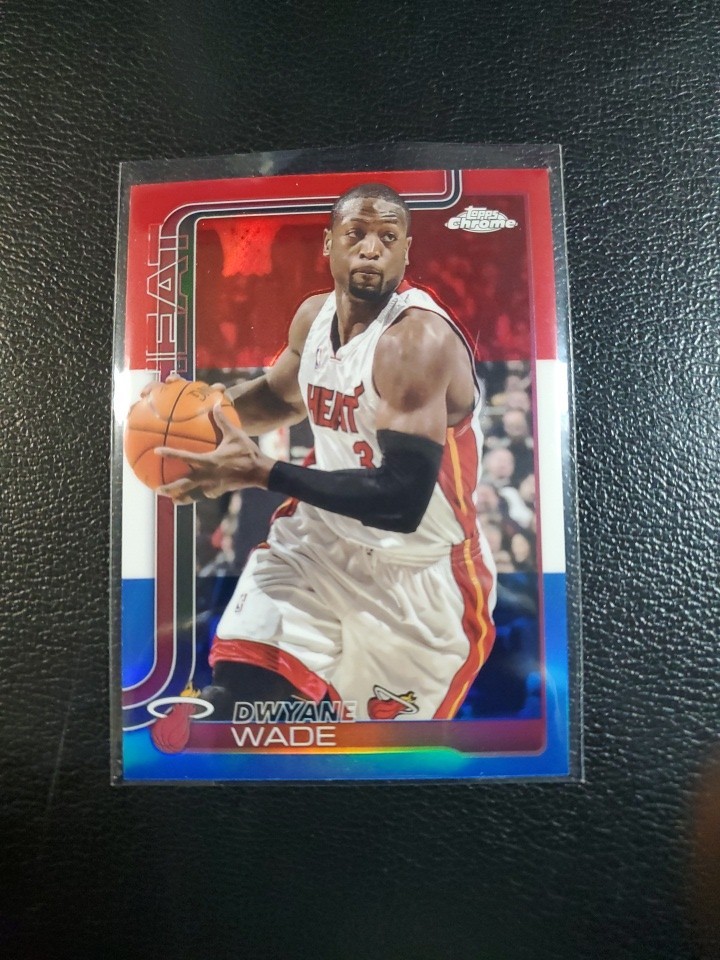 2025-26 Topps Chrome Dwyane Wade Red White Blue Refractor SP #241