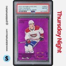 2023 UD EMPLOYEE EXCLUSIVE #UD-CC COLE CAUFIELD PRECIOUS GEMS PURPLE PSA 8