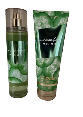 Bath & Body Works Cucumber Melon 2 Piece Bundle - Fragrance Mist and Body Cream
