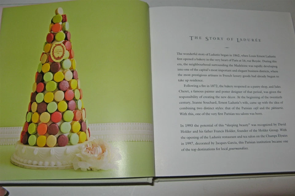 Laduree Paris Sucre:Sweet Recipes Phillippe Andrieu Velvet Cover 2010 Cookbook Foto 4 de 4