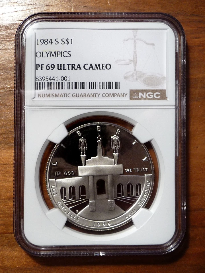 1984-S LA Olympics 90% Silver Dollar Proof NGC PF69 Ultra Cameo - Image 3 of 4