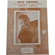 Off Shore Leo Diamond Steve Graham Hanover Music Corp Vintage Sheet Music 1953