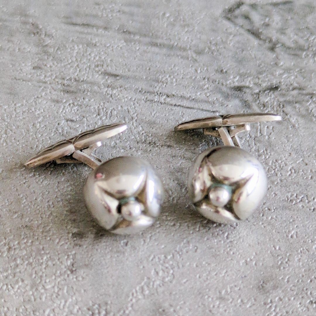 GEORG JENSEN Vintage Sterling Silver Cufflinks #34 Very rare 925 S