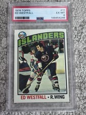 1976 TOPPS HOCKEY CARD PSA 6 ED WESTFALL NEW YORK ISLANDERS
