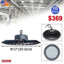 10 Pack High Bay Led Light 30000Lm Barn Factory Industrial Ceiling Shop Lighting