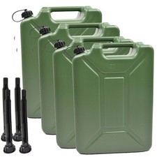 4x Kraftstoffkanister 20L Stahl Kunststoff, Benzin Dieselkanister UN 3H1/Y/150