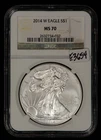 2014-W 1 oz Silver American Eagle Burnished - NGC MS 70 - SKU-E3654