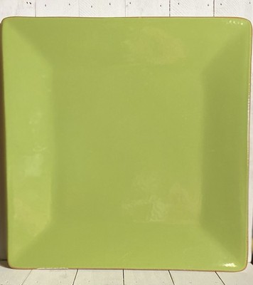 Vietri Cucina Fresca Square Dinner Plate Cream/Sage - Made in Italy