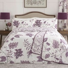 Image of Dreams & Drapes Samira Floral Print Easy Care Reversible Duvet Cover Set