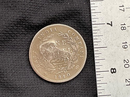 1 Rupee 1840 Pemba Is.Counterstamped British East India Company Queen Victoria - 第 2/5 張圖片