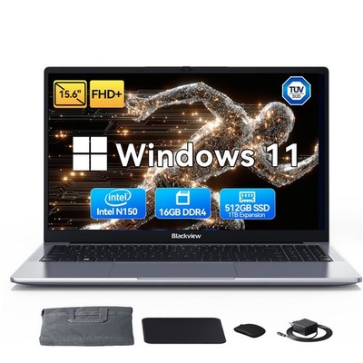 Huidun HiBook 6 15,6Zoll Notebook Set Intel N150 16GB 512GB SSD Win 11 Mit Maus