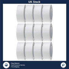 12 Rolls of Versatile White Duct Tape | 48mm x 45m for Indoor & Outdoor Use 0.11 per metre