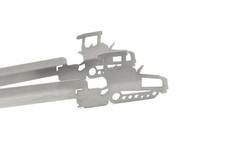 Grillzange Motiv Baumaschine / Asphaltfertiger