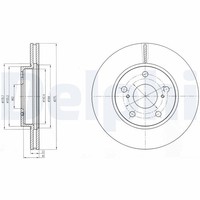 2X Delphi Bremsscheibe BG4555C FüR MERCEDES-BENZ