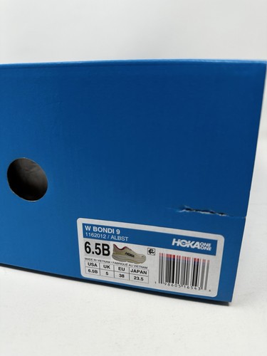 SZ 6.5 B HOKA ONE W BONDI 9 ALABASTER BIRCH 1162012 ALBST WOMENS NEW RUNNING - Picture 5 of 5
