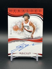 2023-24 Immaculate Heralded Signatures SHAEDON SHARPE Auto /25 Red #IHS-SSP