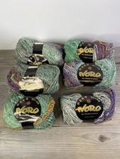 Noro Kibou Yarn Discontinued Luxury Cotton Wool Silk Lot 6 Skeins