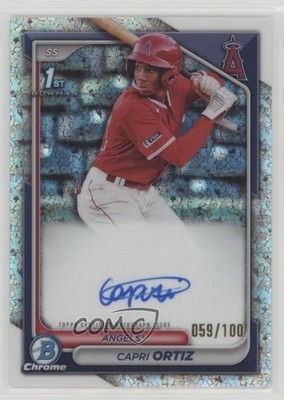 2024 Bowman Chrome Prospect Mini-Diamond Refractor 59/100 Capri Ortiz Auto o8g