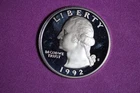 ESTATE FIND 1992 S PROOF SILVER WASHINGTON QUARTER #K58754