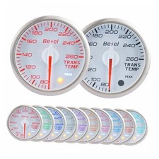 Transmission Temp Gauge Kit 80-260 White Indash Brushless Series 2-1/16''