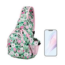 Girls Sling Purse for Kids Floral-green
