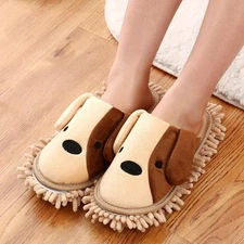Microfiber Washable Mop Slippers Shoes Floor Dust Dirt Hair Cleaner Shoes for