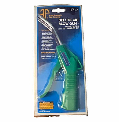Astro Pneumatic Deluxe Air Blow Gun 1717 Green Angled Nozzle 1/4 NPT