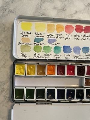 Winsor & Newton Professional Watercolor Curated Palette 24 Half Pans Plus Extra