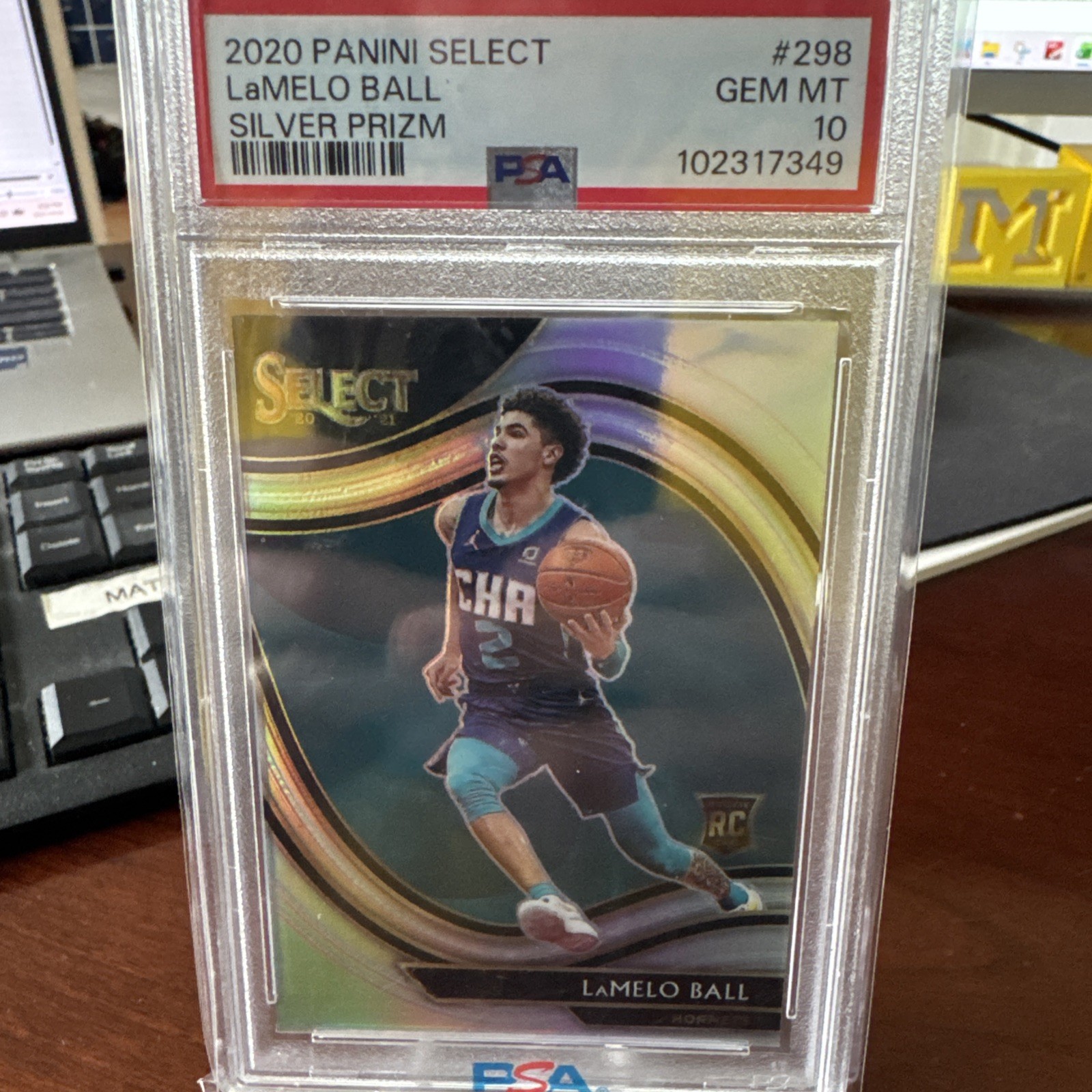 2020 Lamelo Ball Select Courtside Silver Prizm PSA 10 #298