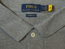 Polo Ralph Lauren Polo Shirt Men's XL Classic Fit Gray Soft Cotton Golf Basic T