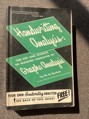 Handwriting Analysis; the Art and Science of Reading Character By Grapho Ana...