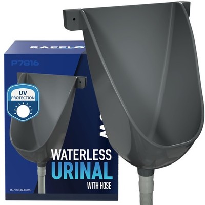 Waterless Urinal with Hose - UV Resistant Outside Urinal, Outdoor Gray