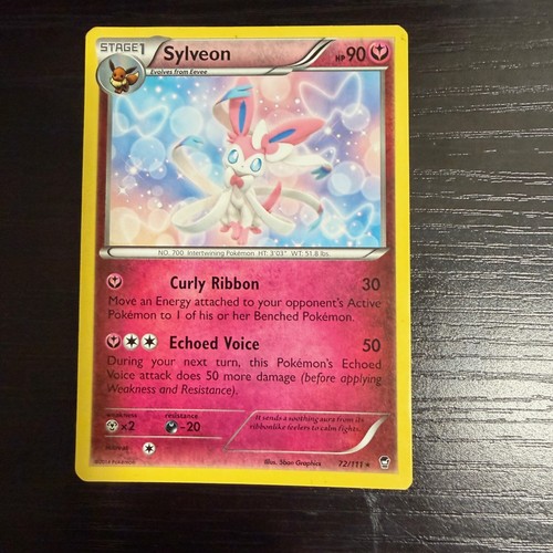 Pokemon Card Sylveon 72/111 Furious Fists Stage 1 Fairy Type