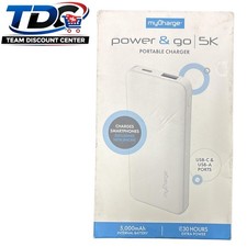 myCharge 5000mAh Power & Go Power Bank - White