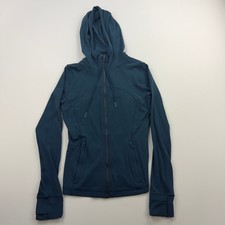 Lululemon Jacket Womens 6 Blue Define Nulu Hooded Full Zip Athleisure Gym Yoga