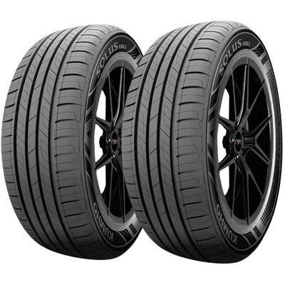 (QTY 2) 215/60R17 Kumho Solus HS63 96H SL Black Wall Tires