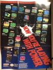 Vintage 1989 Mattel NES Nintendo Now You're Playing w Power Promo Insert Poster