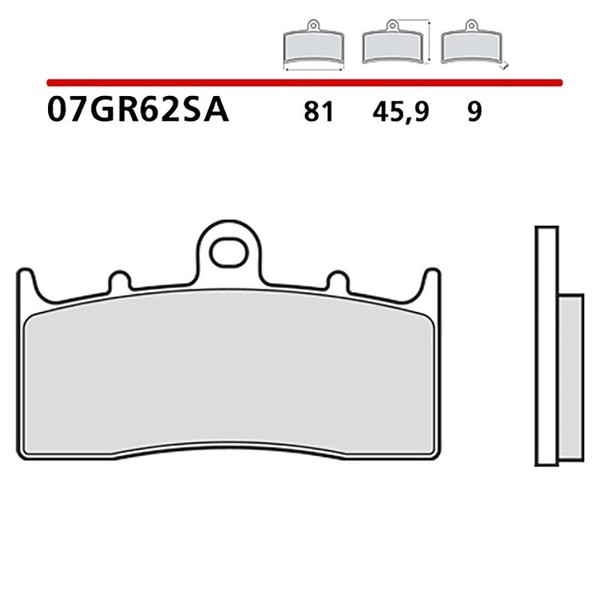 Brembo VORDERRADBREMSBELAGE-KIT Fur Bmw K1200 R Sport 07-08-COD. 07GR62SA-image