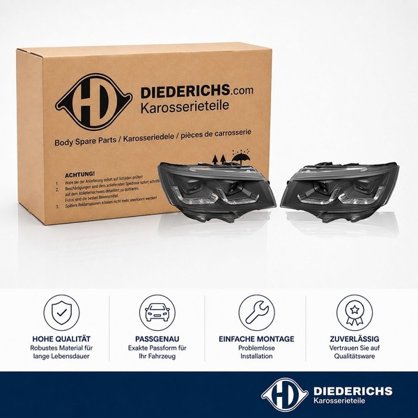Hauptscheinwerfersatz Vorne Links Rechts Diederichs 2274681 FÜR VW-image