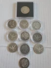 Barber Quarters lot of 11,  all different date/mints,  90% silver