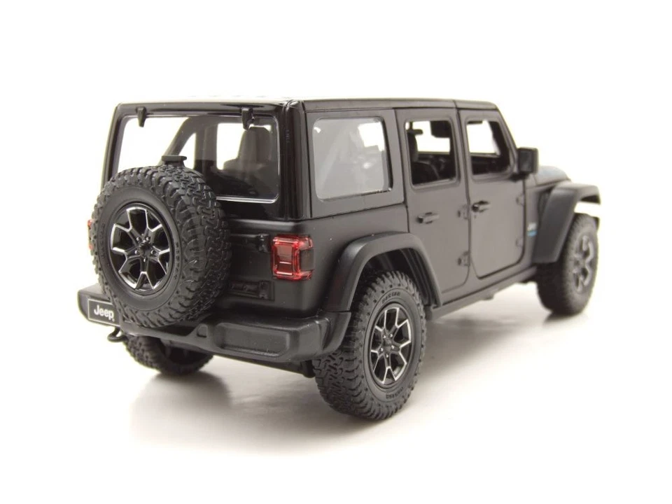 Jeep Wrangler Rubicon 4XE Nero Modellino 1:24 Rastar - Immagine 2 di 4
