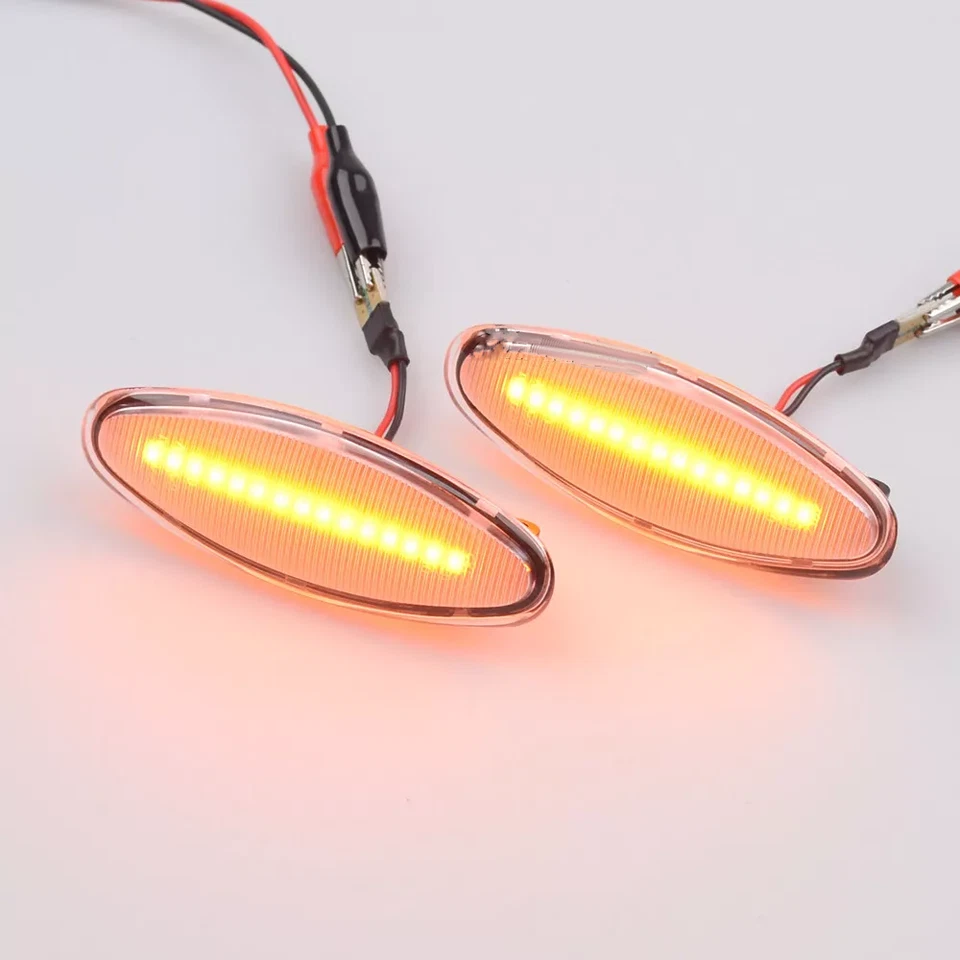 Luz de señalización lateral secuencial LED transparente para Jaguar S-Type 1999 2000 2001-2007 Foto 2 de 4